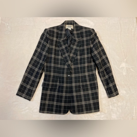 Mark Alexander Blue Plaid 100% Wool Jacket. Size 8. Excellent Condition. - Picture 1 of 4